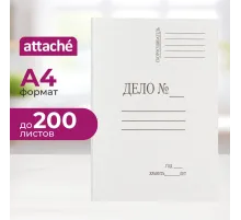 Скоросшиватель картон. ДЕЛО 300 гр/м2  А4 200 лист немелован