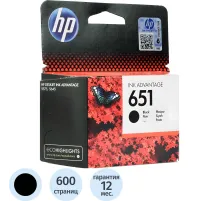 Картридж струйный HP 651 C2P10AE чер. для DJ 5575/5645