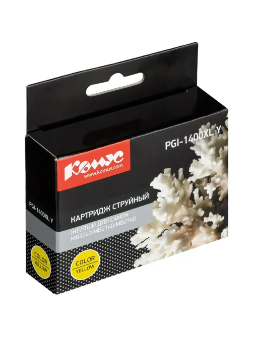 Картридж струйный Комус PGI-1400XL Y жел.для Canon MB2040/MB2140/MB2740