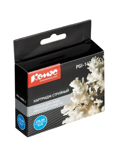 Картридж струйный Комус PGI-1400XL C гол.для Canon MB2040/MB2140/MB2740
