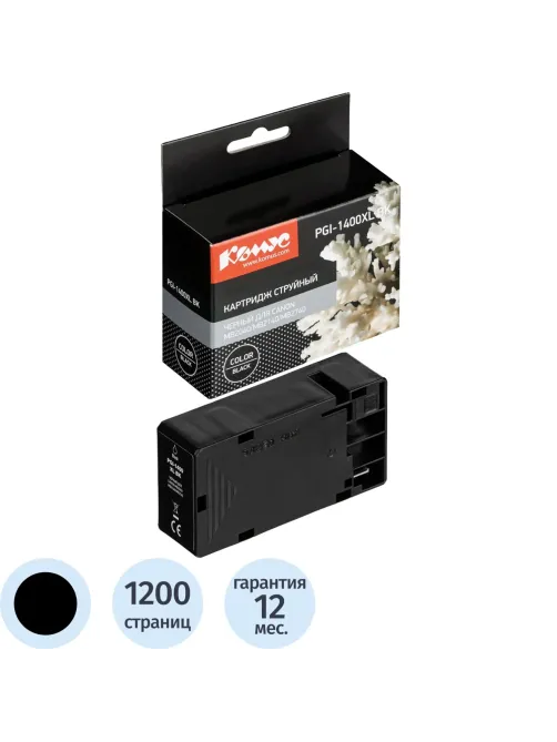 Картридж струйный Комус PGI-1400XL BK чер.для Canon MB2040/MB2140/MB2740