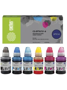 Чернила Cactus CS-EPT6731-6 T673 набор 6x100 мл для Epson L800/L1800