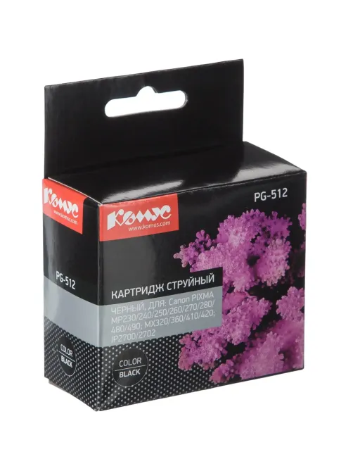 Картридж струйный Комус PG-512 (2969B007) чер. для MP240/250/260/270