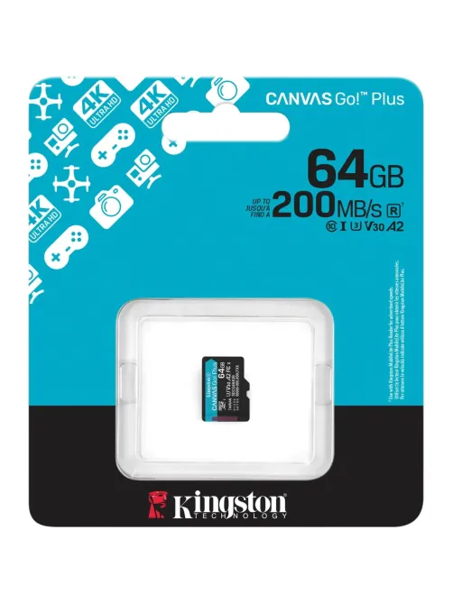 Карта памяти microSDXC Kingston SDCG4/64GBSP 64G Go Plus G4 200R V30