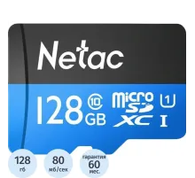Карта памяти Netac P500 Standard MicroSDXC 128GB U1/C10 up to 90MB