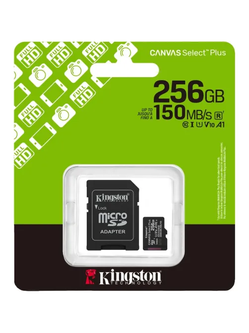 Карта памяти micro SDXC Kingston Canvas Select Plus Gen3 адапт. SDCS3/256GB