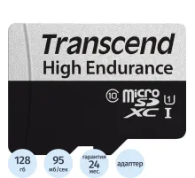 Карта памяти Transcend 128GB microSDXC Class 10 UHS-I U1 R100 TS128GUSD350V
