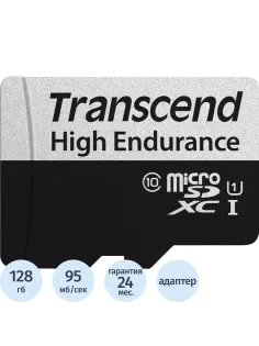 Карта памяти Transcend 128GB microSDXC Class 10 UHS-I U1 R100 TS128GUSD350V