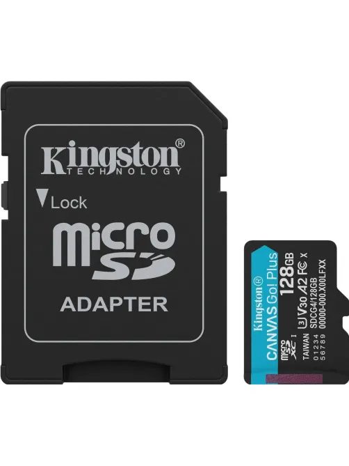 Карта памяти microSDXC Kingston 128G Go Plus G4 200R V30 адапт. SDCG4/128GB
