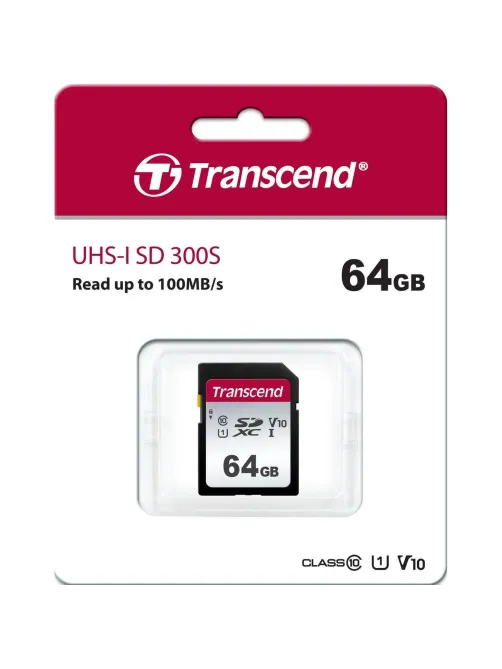 Карта памяти Transcend 300S SDXC 64Gb UHS-I Cl10, TS64GSDC300S