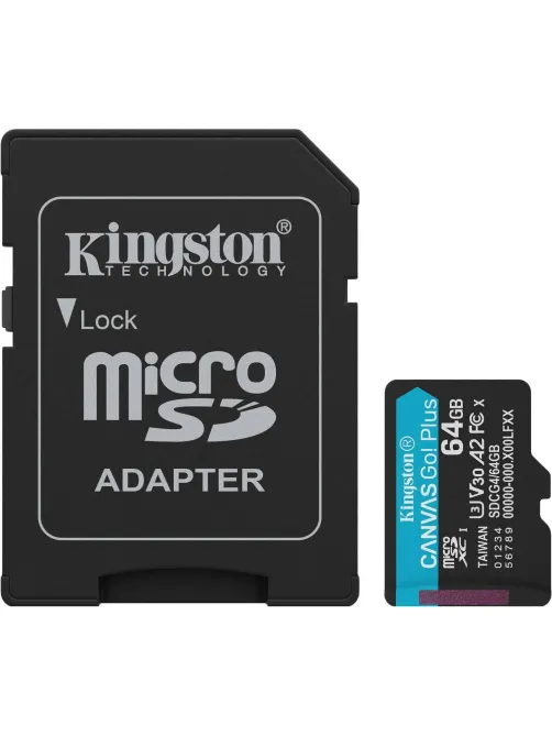 Карта памяти microSDXC Kingston 64G Go Plus G4 200R V30 с адапт. SDCG4/64GB