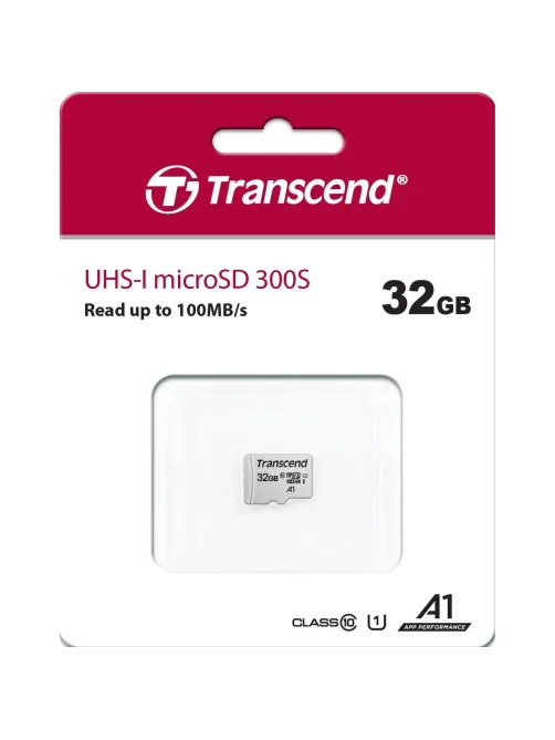 Карта памяти Transcend 300S microSDHC 32Gb UHS-I Cl10, TS32GUSD300S