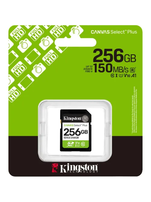 Карта памяти SDXC Kingston, 256GB, Canvas Select Plus Gen3 SDS3/256GB