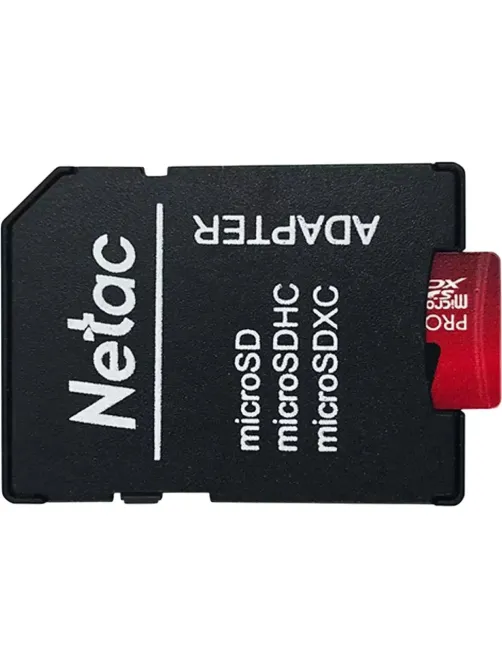 Карта памяти Netac MicroSD card P500 Extreme Pro 128GB, retail version w/SD