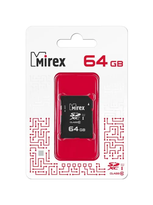 Карта памяти Mirex microSDХC 64Gb (UHS-I, U1, class 10) (13612-MC10SD64)