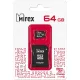 Карта памяти Mirex microSDХC с адапт 64Gb UHS-I/U1/class 10(13613-AD10SD64)