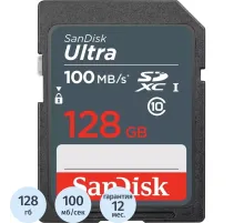 Карта памяти SanDisk (SDSDUNR-128G-GN3IN) Ultra 128GB SDXC 100MB/s