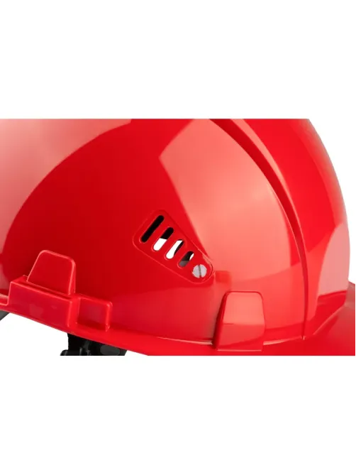 Каска TOPFORT СТАНДАРТ 203 с храповиком красная
