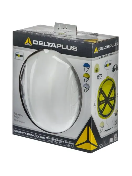 Каска защитная DELTA PLUS GRANITE PEAK, белая (GRAPEBCFL)