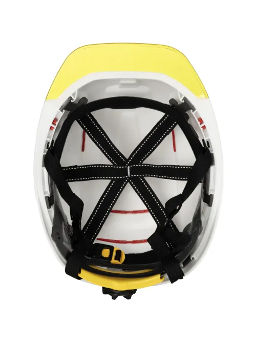 Каска СОМЗ-80 Абсолют Престиж RAPID белая желтый козырек(арт пр 783717V)