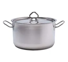 Кастрюля 5,0л.нерж.d=23,5см.h=13см. тройн.дно с кр.(инд) MGsteel 39341