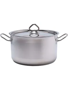 Кастрюля 5,0л.нерж.d=23,5см.h=13см. тройн.дно с кр.(инд) MGsteel 39341