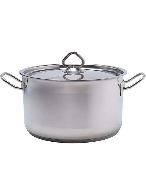 Кастрюля 5,0л.нерж.d=23,5см.h=13см. тройн.дно с кр.(инд) MGsteel 39341