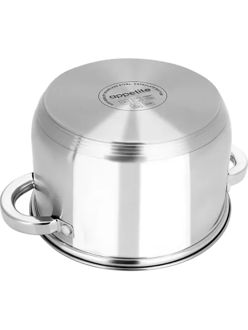 Кастрюля нерж Rondy 3,9л , D=21,5cм, SH07393