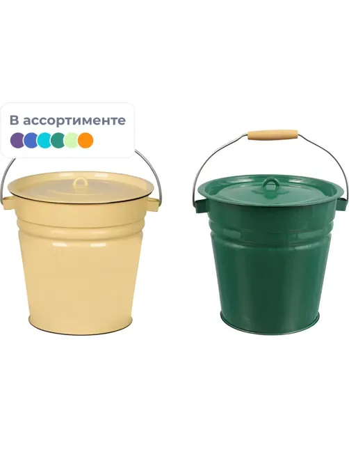 Ведро эмалированное с крышкой 12л 2с28