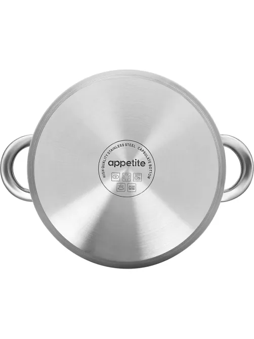 Кастрюля нерж Rondy 3,9л , D=21,5cм, SH07393