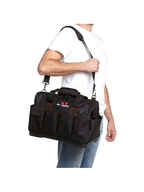 Сумка для инструмента с ремнем, пластиковое дно 42х23,5х27 Dr.IRON(DR1025)