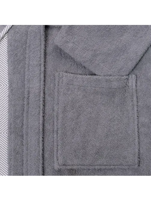 Халат Махровый Мужской Комус DELRAY Кимоно антрацит, L-XL, 300 гр/м2