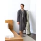 Халат Махровый Мужской Комус DELRAY Кимоно антрацит, L-XL, 300 гр/м2