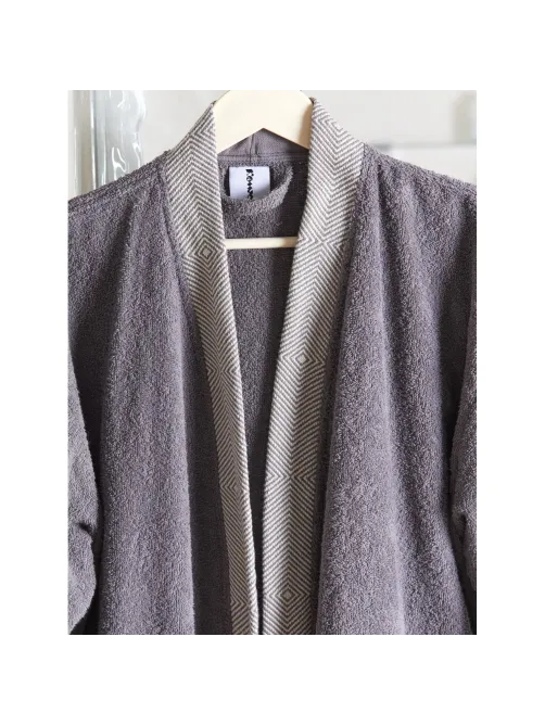 Халат Махровый Мужской Комус DELRAY Кимоно антрацит, L-XL, 300 гр/м2