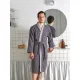 Халат Махровый Мужской Комус DELRAY Кимоно антрацит, L-XL, 300 гр/м2