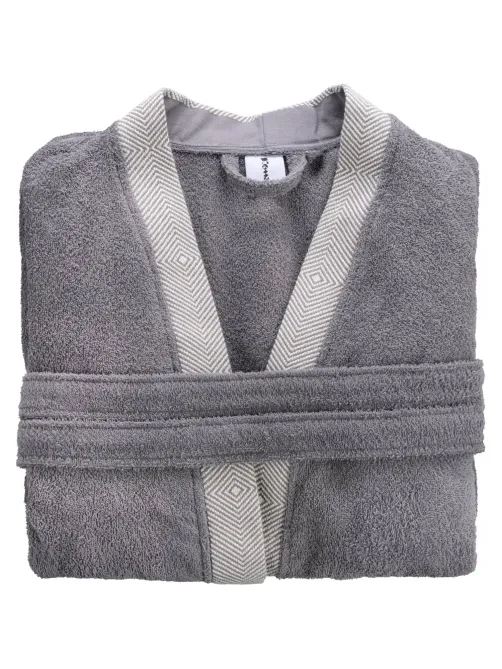 Халат Махровый Мужской Комус DELRAY Кимоно антрацит, L-XL, 300 гр/м2