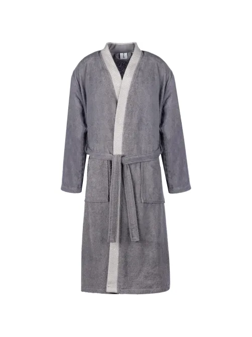 Халат Махровый Мужской Комус DELRAY Кимоно антрацит, L-XL, 300 гр/м2