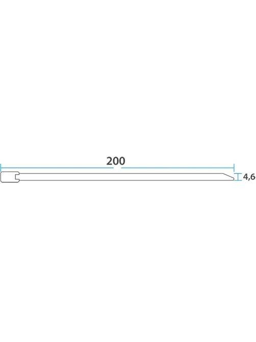 Хомут стяжка кабельная стальная 200x4,6мм REXANT (100 шт/уп) 07-0208-100
