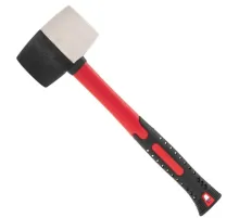 Киянка резиновая 450 г, черно-бел резина, фиберглас. рук. KRANZ KR-12-8153