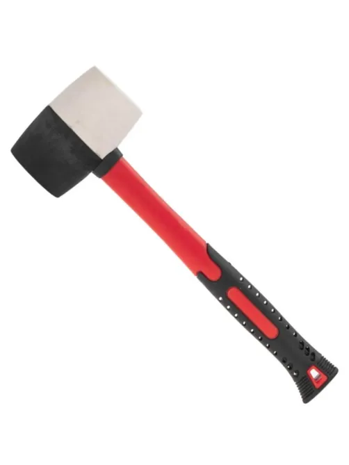 Киянка резиновая 450 г, черно-бел резина, фиберглас. рук. KRANZ KR-12-8153