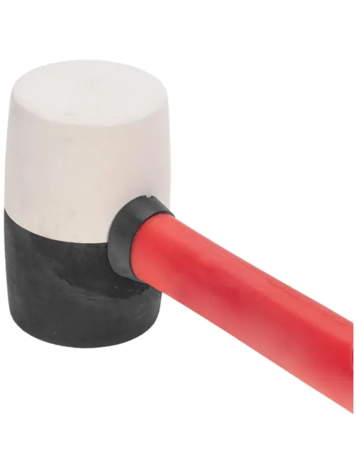 Киянка резиновая 225 г, черно-бел резина, фиберглас. рук. KRANZ KR-12-8152