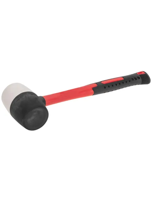 Киянка резиновая 450 г, черно-бел резина, фиберглас. рук. KRANZ KR-12-8153