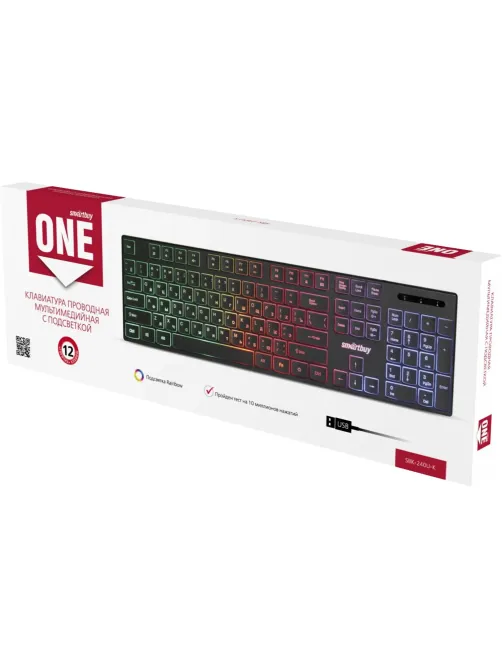 Клавиатура Smartbuy ONE 240 проводная RGB USB черная (SBK-240U-K)