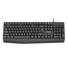 Клавиатура Philips (SPК6237B/60)проводн. USB 2.0 104кл, высокие кн., черный