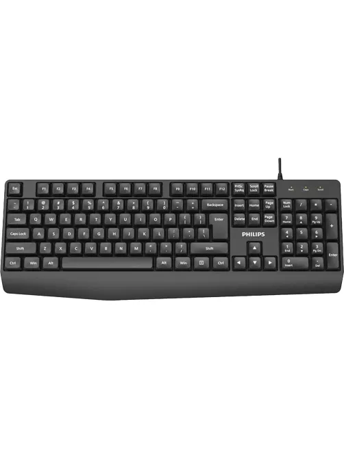 Клавиатура Philips (SPК6237B/60)проводн. USB 2.0 104кл, высокие кн., черный
