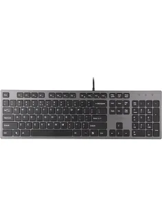 Клавиатура A4 KV-300H серый/черный USB slim
