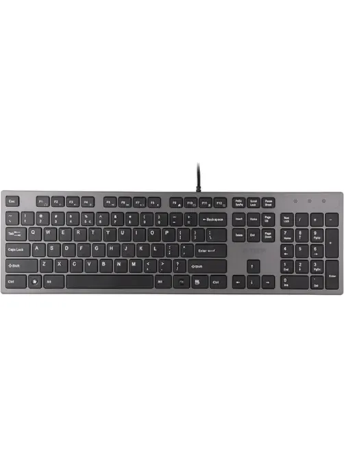 Клавиатура A4 KV-300H серый/черный USB slim