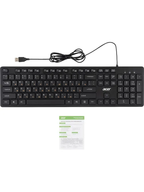 Клавиатура Acer OKW122 черный USB (ZL.KBDEE.00C)