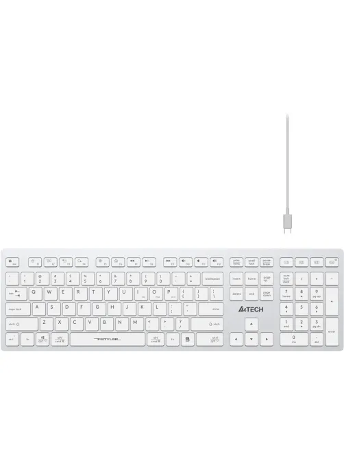 Клавиатура A4Tech Fstyler FBX50C белый USB BT (FBX50C WHITE)