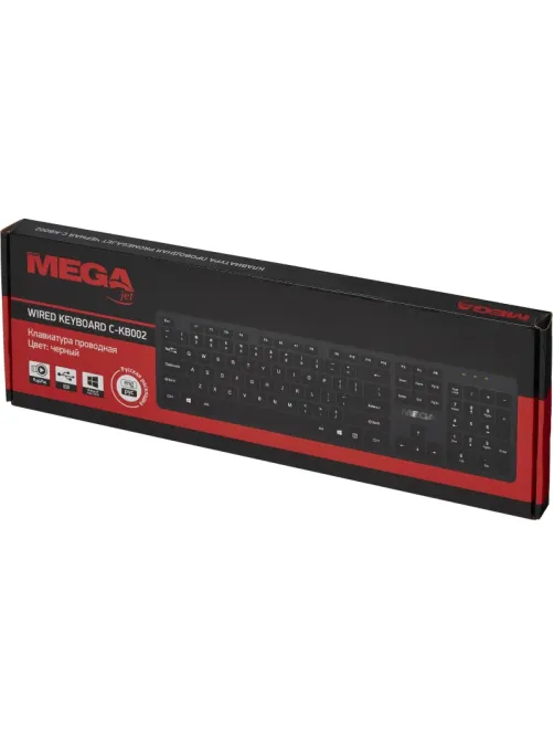 Клавиатура C-KB002 черная, USB, 104кн BT-JKB-001/C-KB002